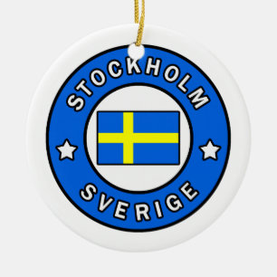 Stockholm Schweden Keramik Ornament