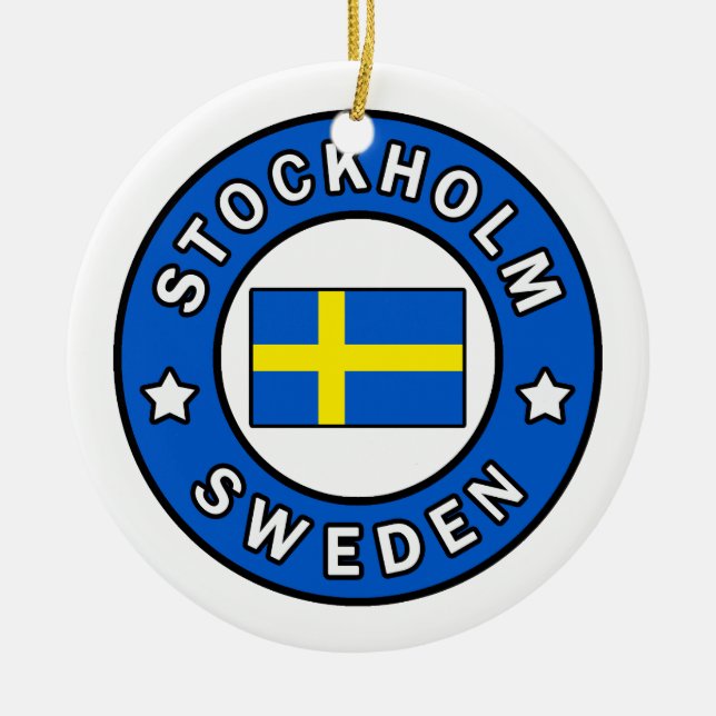 Stockholm Schweden Keramikornament (Vorne)