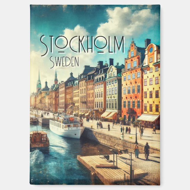 Stockholm, Schweden Magnet (Vorderseite)