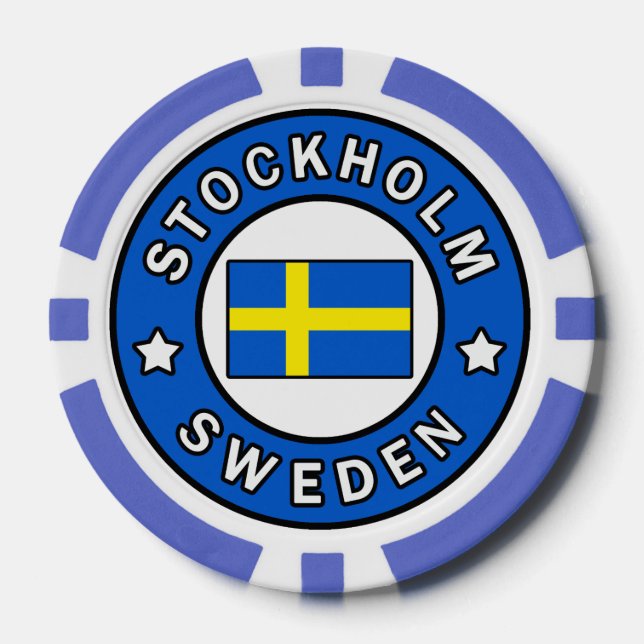Stockholm Schweden Pokerchips (Vorderseite)