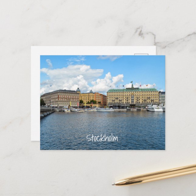 Stockholm Schweden Postkarte (Vorderseite/Rückseite Beispiel)
