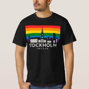 Stockholm Schweden Regenbogenflagge Kinder   Schwe T-Shirt