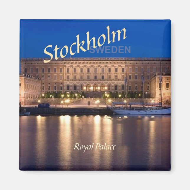 Stockholm Schweden Reisen Foto Kühlschrankmagnet (Vorne)