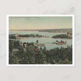 Stockholm Schweden, Saltseabath 1910 Vintag Postkarte