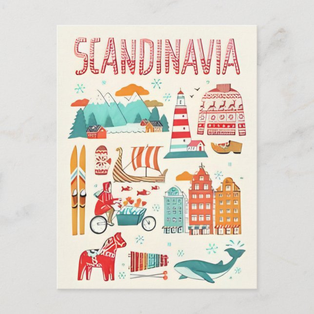 Stockholm Schweden Vintage Reise Skandinavien Postkarte (Vorderseite)