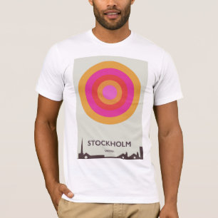 Stockholm, Schweden Vintage-Reiseposter. T-Shirt