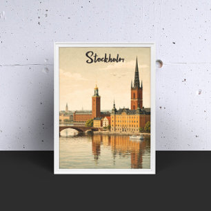 Stockholm Schweden Zeitgenössische Elegante Stadt Poster