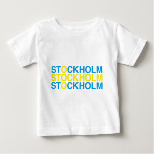 STOCKHOLM Schwedische Flagge Baby T-shirt