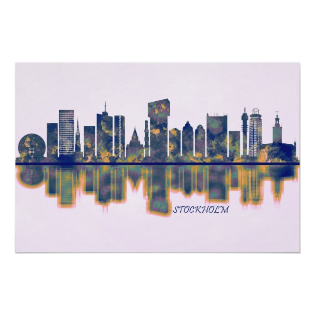 Stockholm Skyline Poster (Vorderseite)