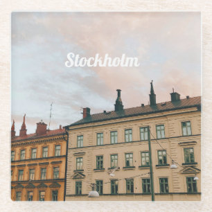 Stockholm Södermalm Stadtansicht Glasuntersetzer