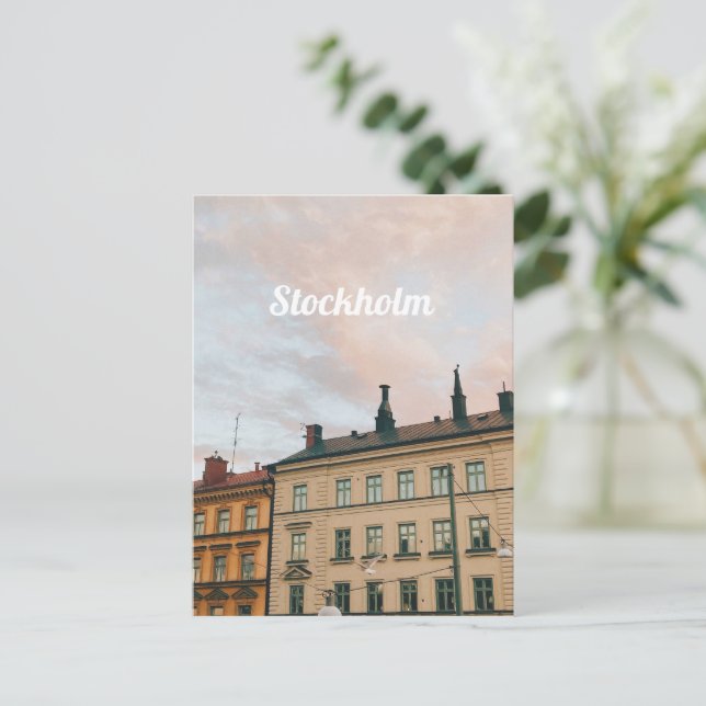 Stockholm Södermalm Stadtansicht Postkarte (Stehend Vorderseite)