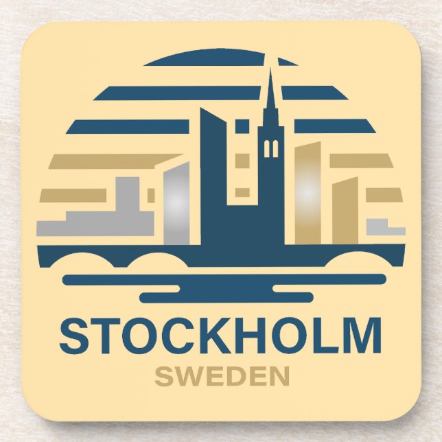 Stockholm Sweden Europe Getränkeuntersetzer (Vorderseite)