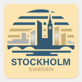 Stockholm Sweden Europe Quadratischer Aufkleber