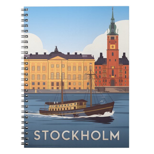 Stockholm Vintag Notizblock (Vorderseite)