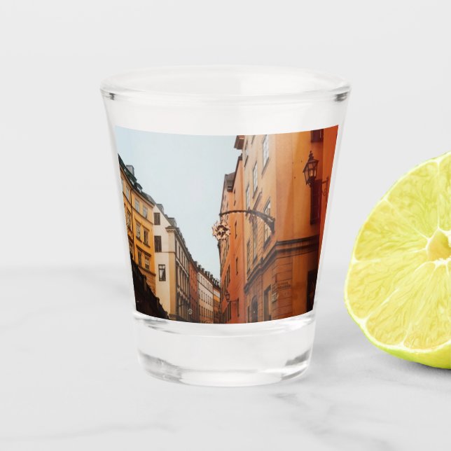 Stockholmer Altstadt Schnapsglas (Vorderseite)