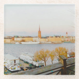 Stockholmer Ansichten Glasuntersetzer