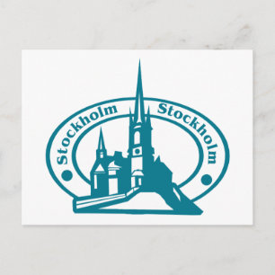 Stockholmer Briefmarke Postkarte