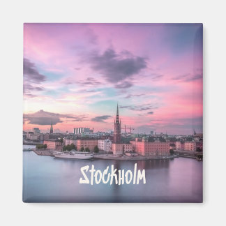 Stockholmer Hauptstadt Schweden Night Skyline Magnet