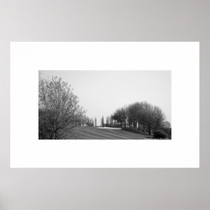 Stockley Schwarz-Weiß-Golfplatzposter Poster