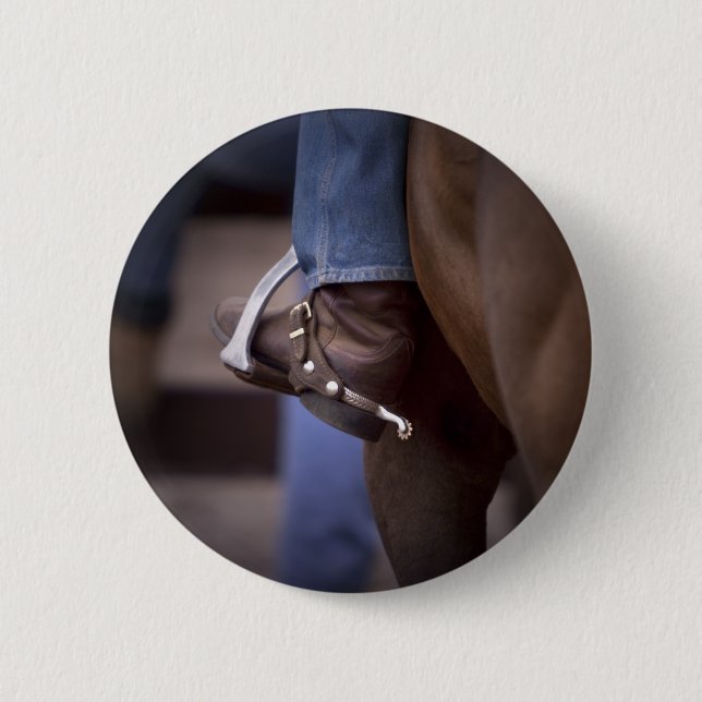 Stockpferd und Spurs Button (Vorderseite)