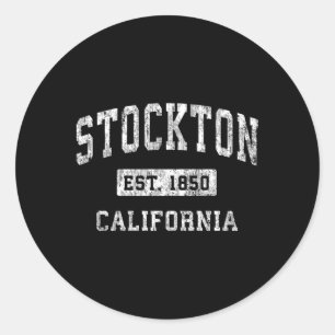 Stockton California Ca Etablierte Sports Runder Aufkleber