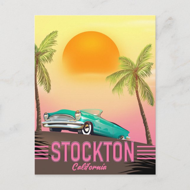 Stockton California USA Postkarte (Vorderseite)
