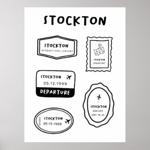 Stockton - Sammlung von Briefmarke für Reisen Mi Poster