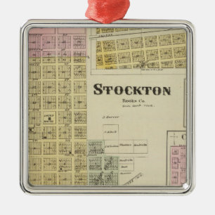 Stockton, Woodston, Felsen-Hafen, Clayton, Kansas Silbernes Ornament