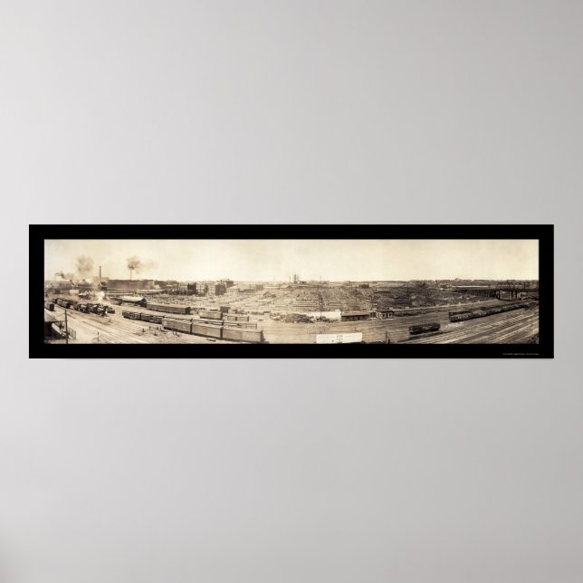 Stockyards Süd-Omaha-Foto 1908 Poster (Vorne)