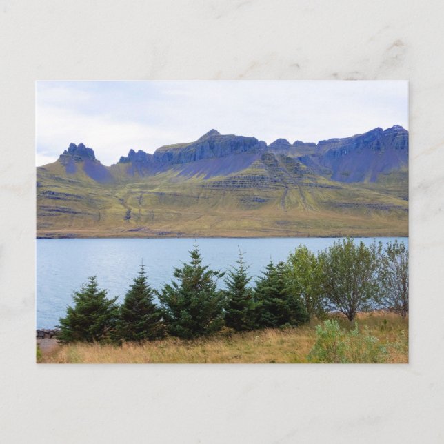 Stodvarfjordur fjord, Island Postkarte (Vorderseite)