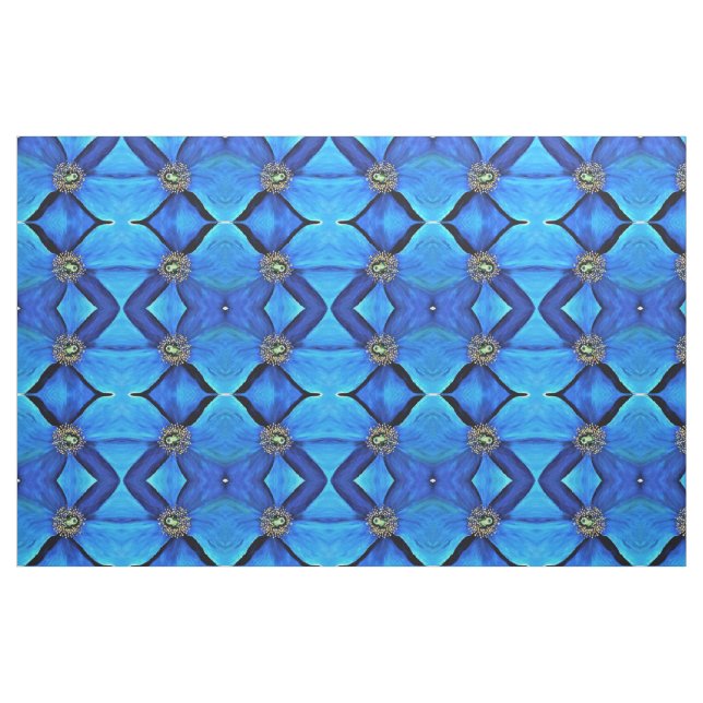 Stoff - Abstrakter Blaumohn (Fat Quarter (45,7 x 55,9 cm))