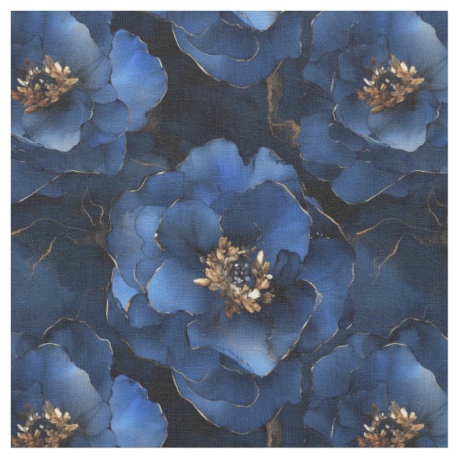 Stoff für blaue Blume in der Nacht (Nahaufnahme)