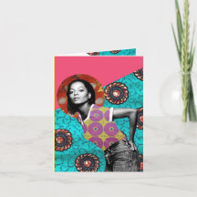 Stoff-Gruß-Karte Diana Rosss afrikanische
