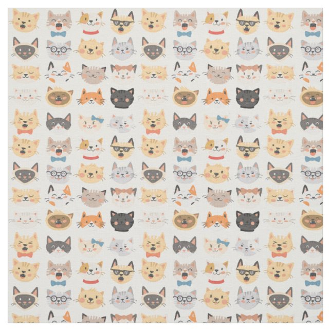 Stoff - Lustiges Gesicht (Muster)