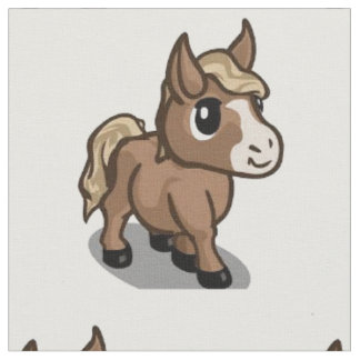 Stoff mit Cartoon-Pferd