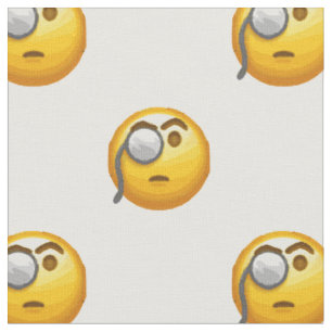 Stoff mit Monokel-Emoji