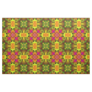 Stoff mit Spring Bouquet Design