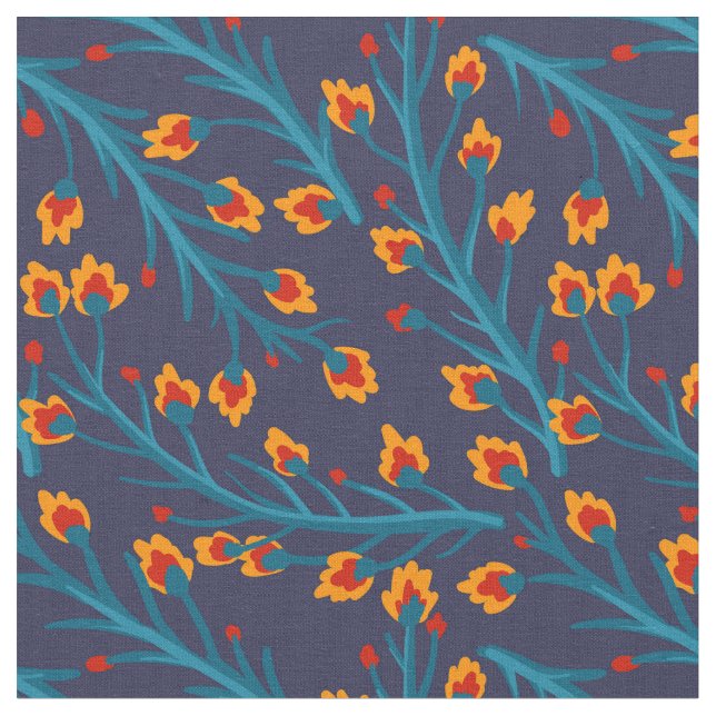 Stoff mit Vintagem Blumenmuster. (Nahaufnahme)