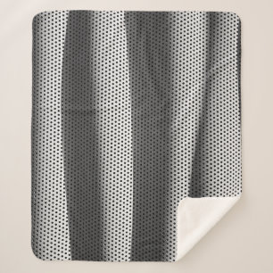 Stoff mit weißem und schwarzem Polka-Dot Sherpadecke