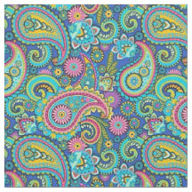 Stoff - Pasley Grün und Blau