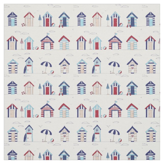 Stoff - Strandhütten (Muster)