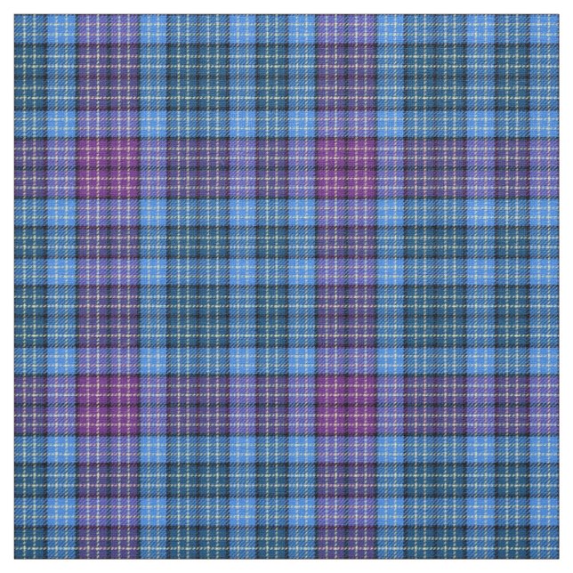 Stoff - Tartan Blue Pink Lila Green (Muster)