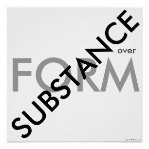 "Stoff über Form" Poster