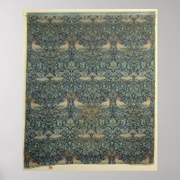 Stoffdesign der Tauben und Rose, c.1879