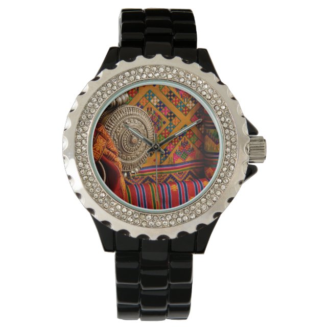 Stoffe, Bhutan Armbanduhr (Vorderseite)