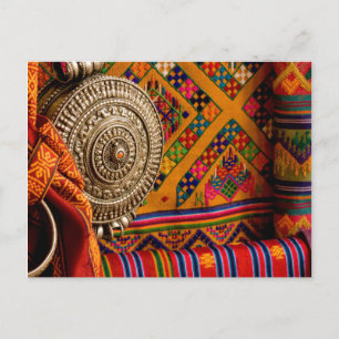 Stoffe, Bhutan Postkarte