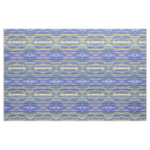 Stoffe - Blau/Lavendel/Gelbe Streifen
