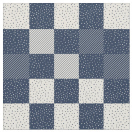 Stoffe - Crazy Buffalo Karo in Blau und Creme