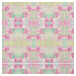 Stoffe - rosa Aquarellfarben Lilien
