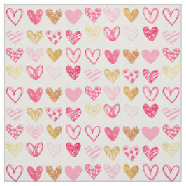 Stoffe - Rosa und goldene Lieben